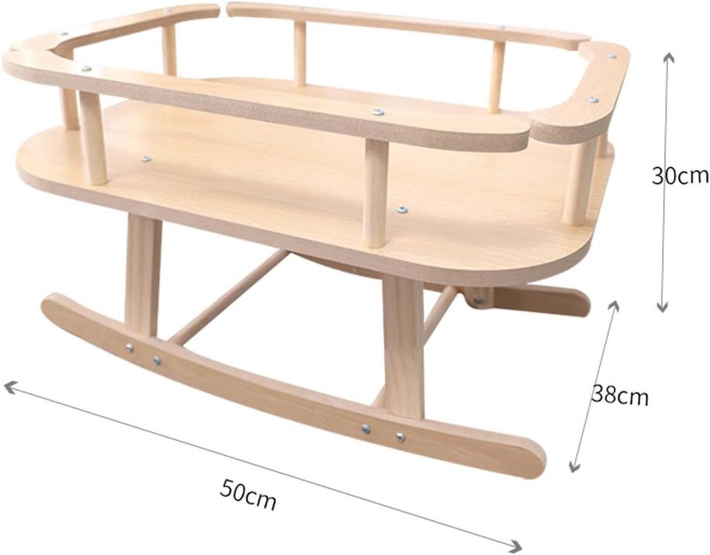 Cama de gato y perro de madera portátil Cama elevada para mascotas silla giratoria para relajarse