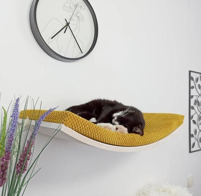 Casa Muebles Estante de percha de madera Lugar para dormir con almohada suave para bebés y niños