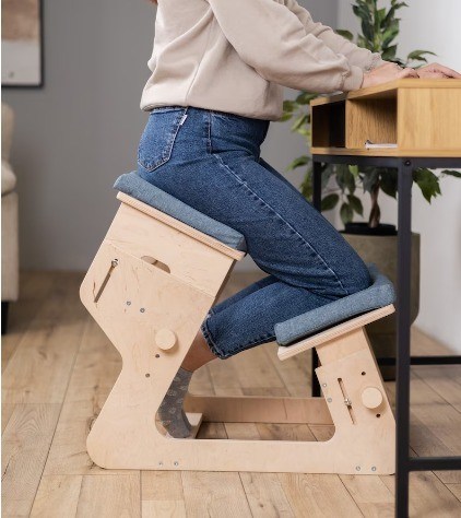 Sala de estar silla de rodillas de madera impresión quemada Regalo ajustable y personalizado