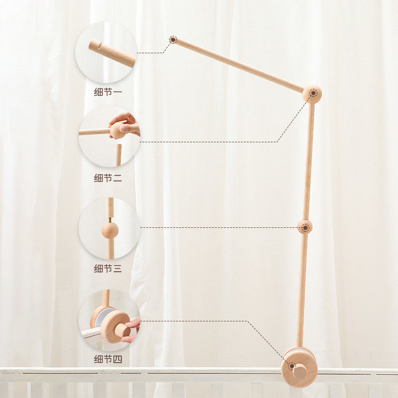 Cuadro Cuna Campana colgando soporte de bastón para cuna de bebés sencillo Accesorios de campana calmante