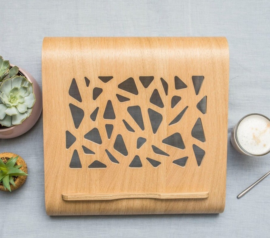 Stand de computadora portátil de madera funcional ahorro de espacio refrigeración ventilación elevador de escritorio de ordenador