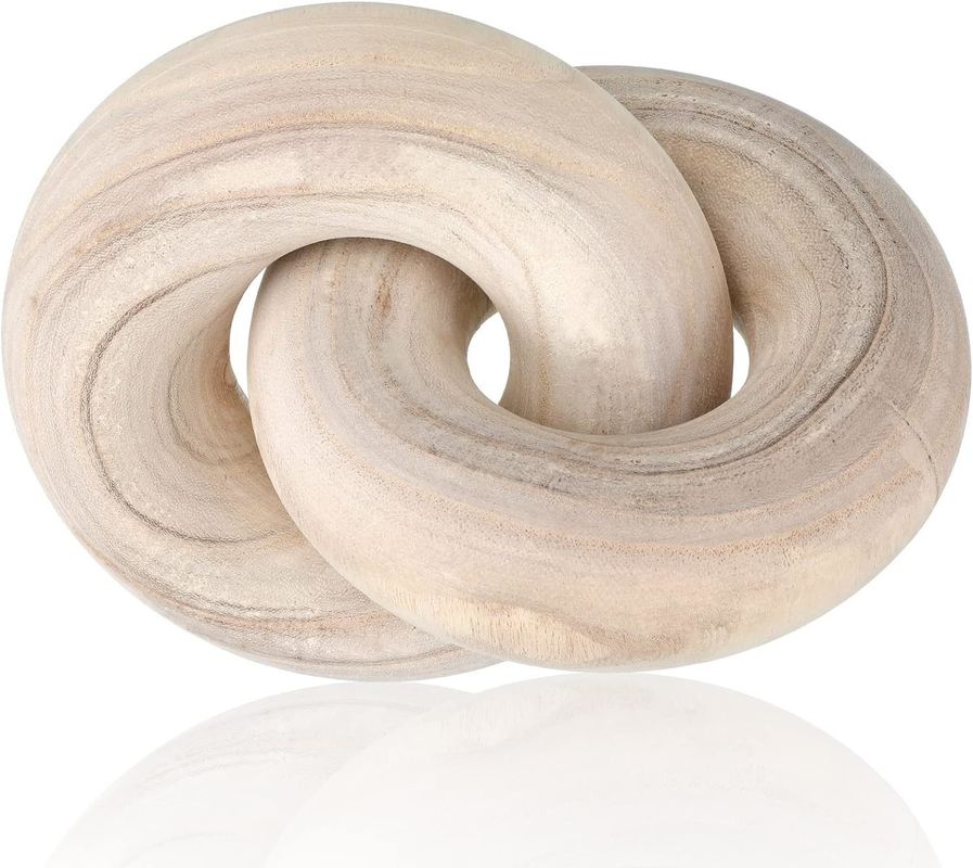 Decoración de cadenas de madera tallada a mano estilo rústico natural para la decoración del salón