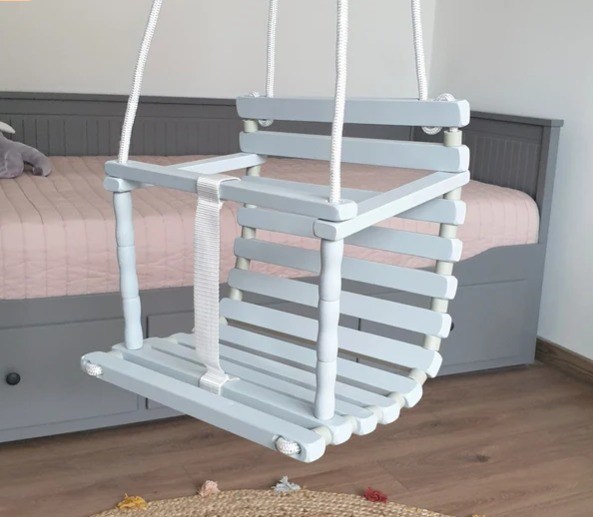 Función de ahorro de espacio Balancín de madera hecha a mano personalizada para exteriores e interiores