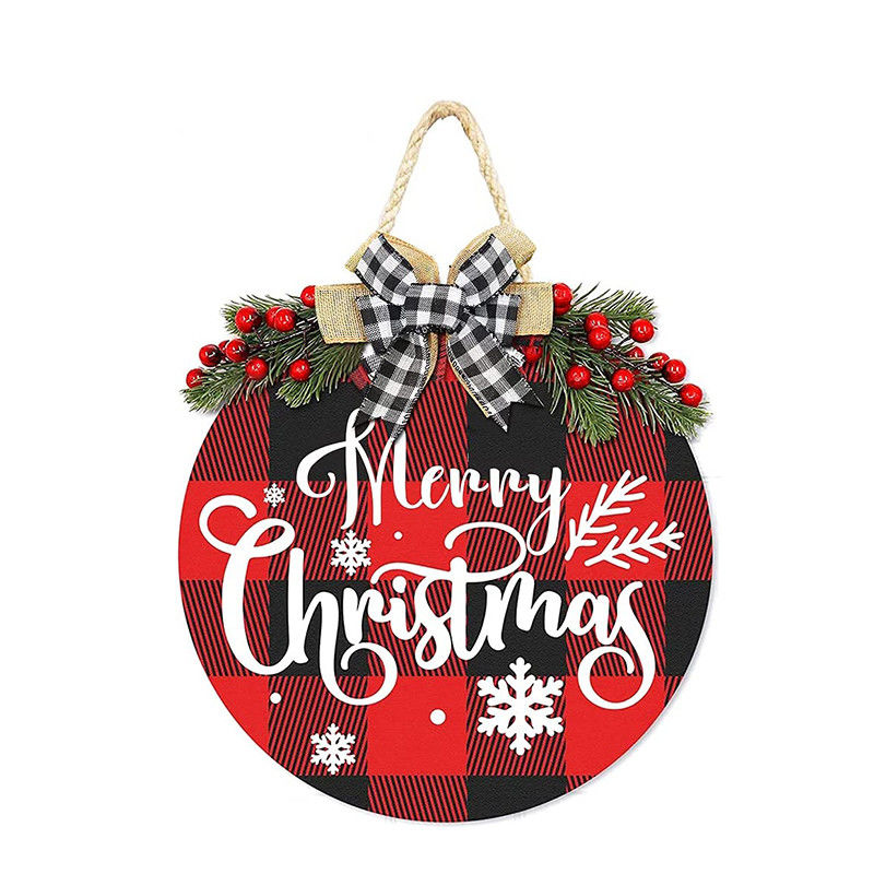 DIY Navidad Sublimación Colgando Artesanía de madera círculos redondos Marco de la pared Signo Decoración en blanco