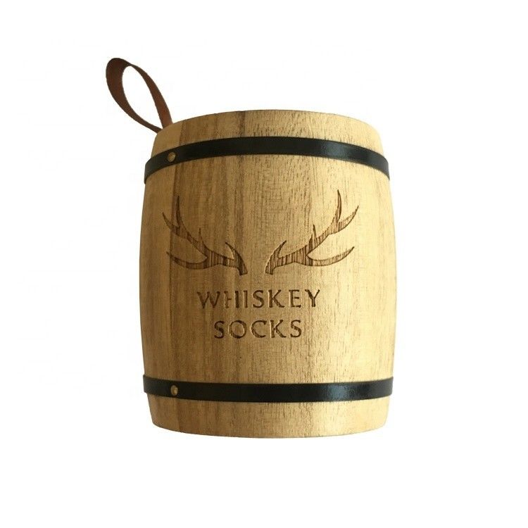 Mini portaplumas de madera sólida ecológica para barriles de granos de café hecha a mano y duradera