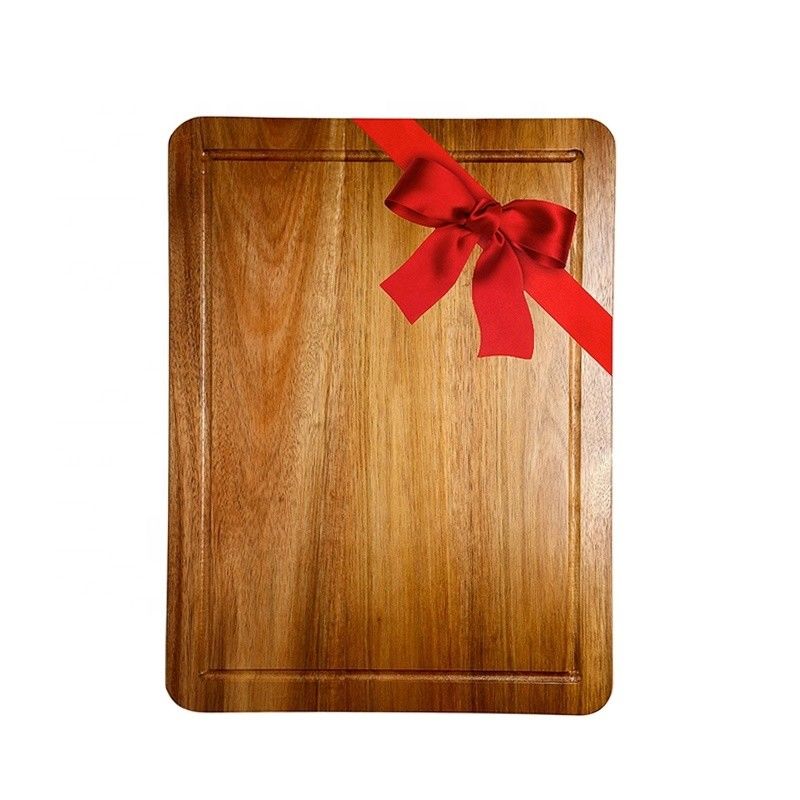 Impresión con grabado láser Tabla de corte de madera de acacia de oliva para cortar y cortar carne
