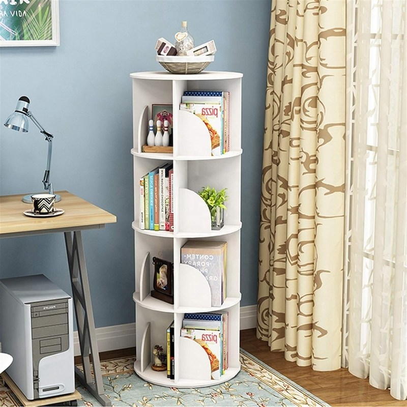 Logotipo personalizado colorido librería giratoria de 360 grados para el almacenamiento de libros para niños