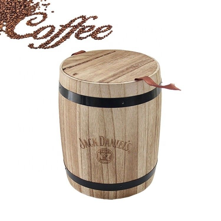 Barril de madera de color natural o de color personalizado para el paquete y la decoración de la barra personalizada
