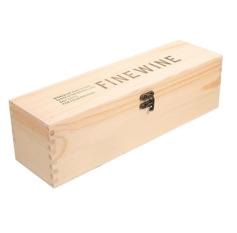 Caja de regalo de vino de madera única de madera sólida para otras artesanías de regalo