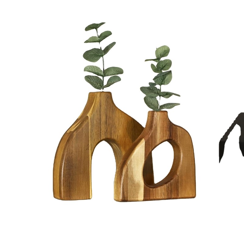 Estand de flores de madera de pino de estilo de diseño moderno para plantas de jardín interior