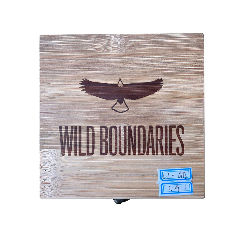12.8x12.8x4.5cm Promoción Logotipo grabado a medida Caja de regalo de bambú para otros objetos de arte
