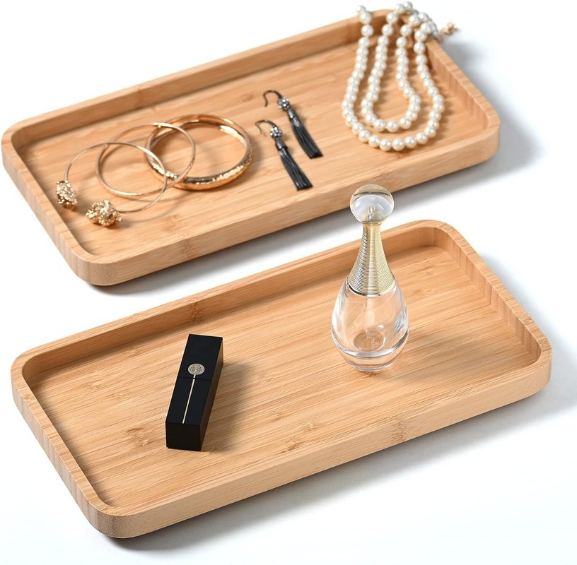 Tray de servicio de bambú aplanable orgánico moderno caliente para tazón de té Muestra gratuita