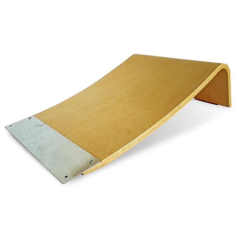 7.9" Rampa de lanzamiento de madera quemada para patinetas bicicletas rodillos y coches de RC caja de madera plana
