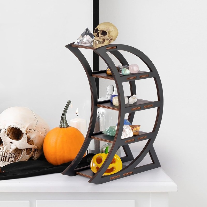 Apartamento Estante de pantalla de cristal de madera Porta lunas Estantes decorativos para el salón