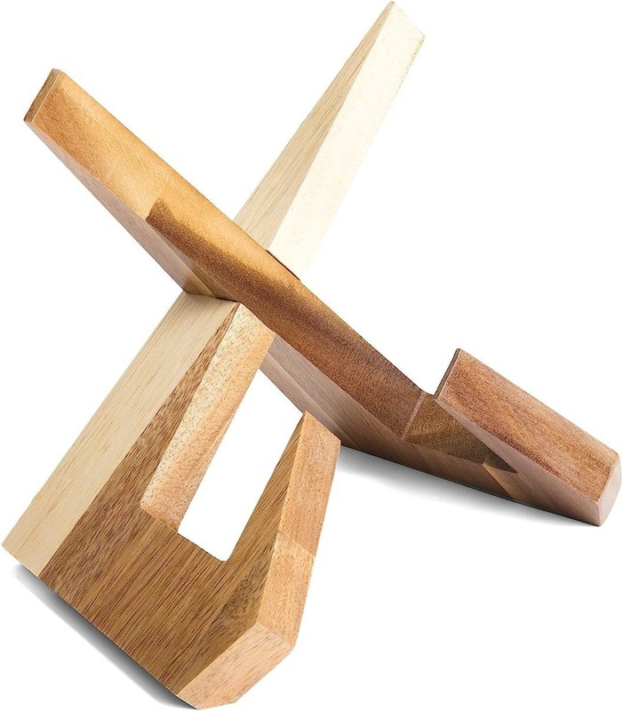 Contenedor de libros conveniente para la cocina Reglable Acacia Cuaderno de cocina Stand tamaño personalizado