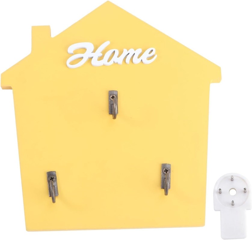 Entrada Portacorreo y porta llaves de cuarto de lodo con clavijas de madera en color de madera natural