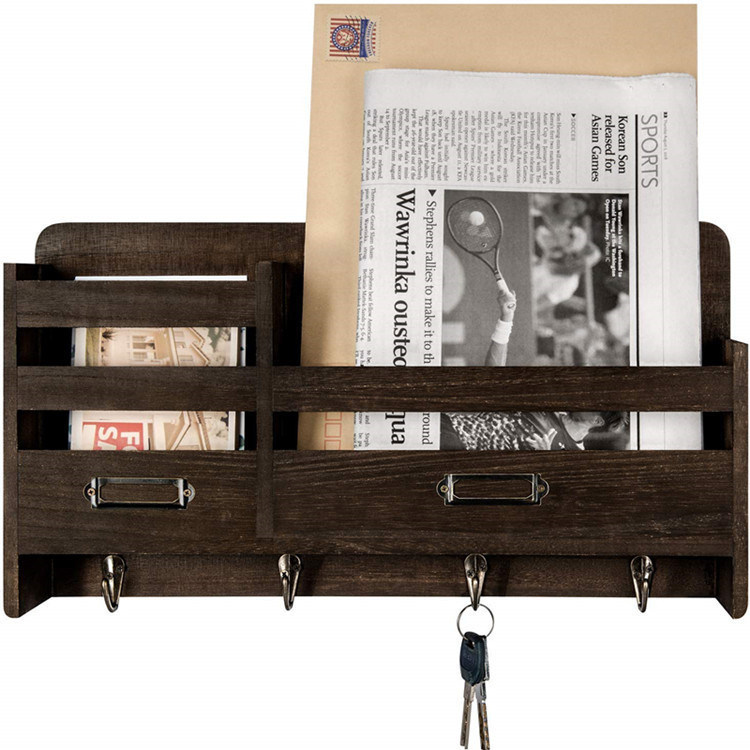 Estante montado en la pared Ropa colgante portador de llaves para la pared logotipo decorativo personalizado