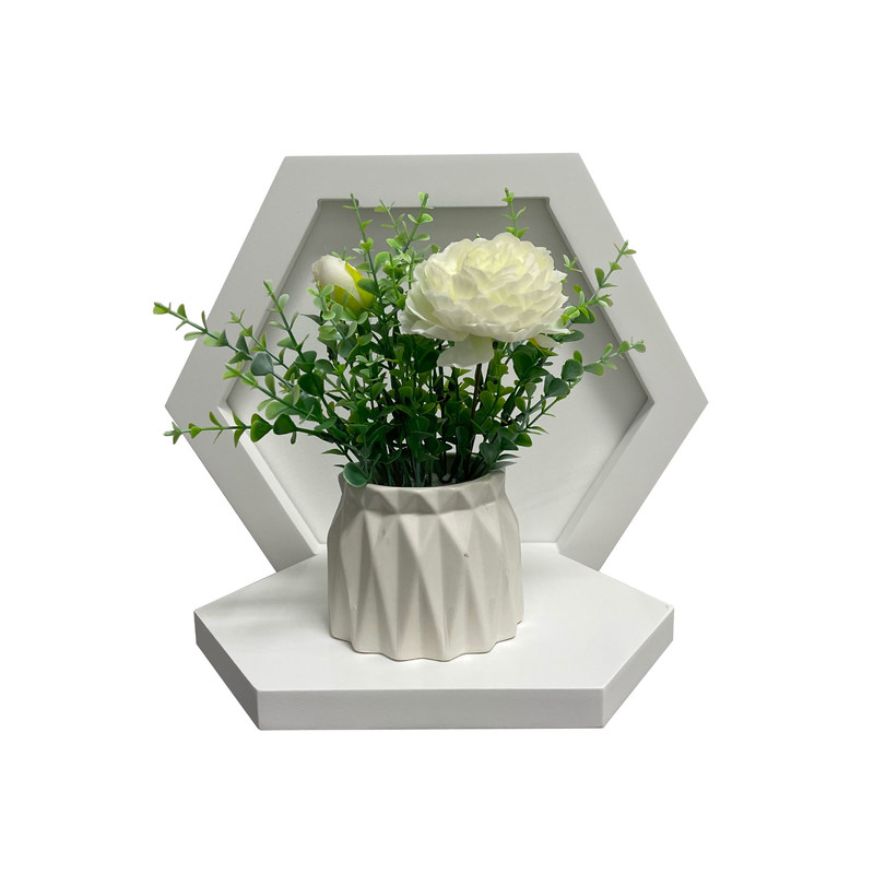 PANEL ahorrador de espacio Estante de madera para exhibir flores y organizar artículos para el hogar