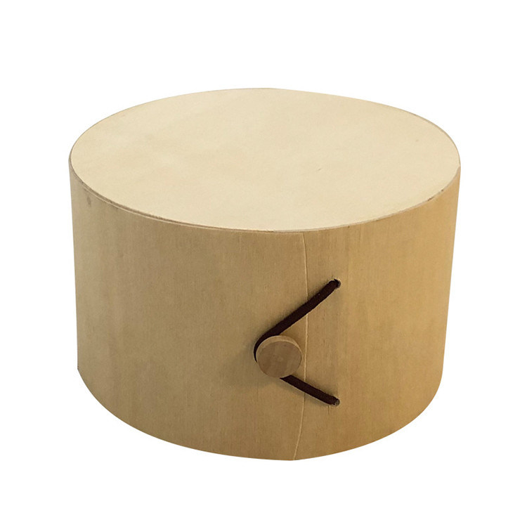Caja de embalaje de pasteles de queso hecha a mano de madera suave sin terminar de corteza de abedul para regalo