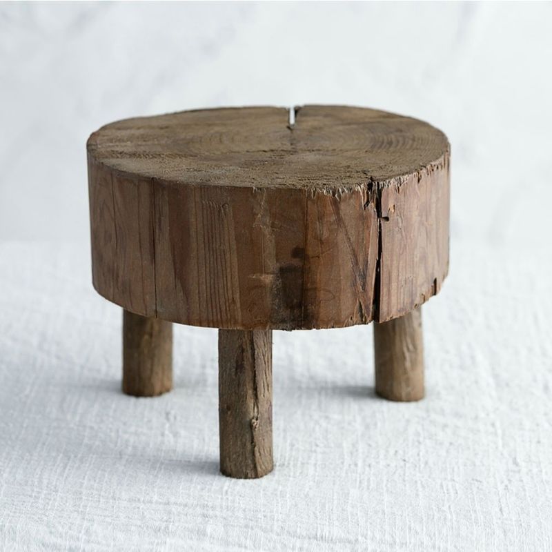 Impresión en serigrafía Rustica de borde vivo Estand de madera recuperada para decoración interior