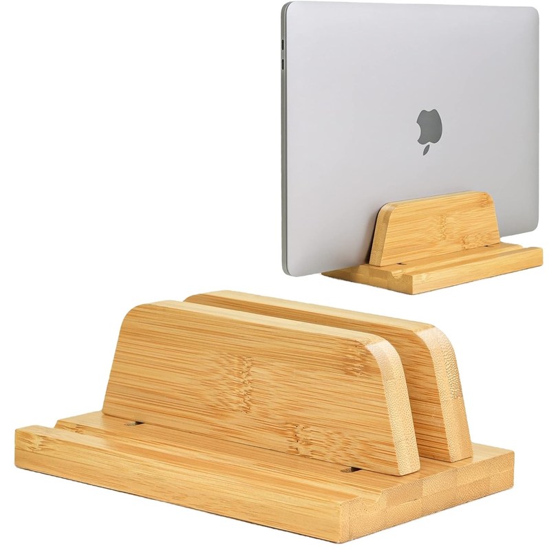 Diseño funcional Soporte de soporte de portátil de bambú con muelle ajustable encaja en todos los MacBook Multifuncional