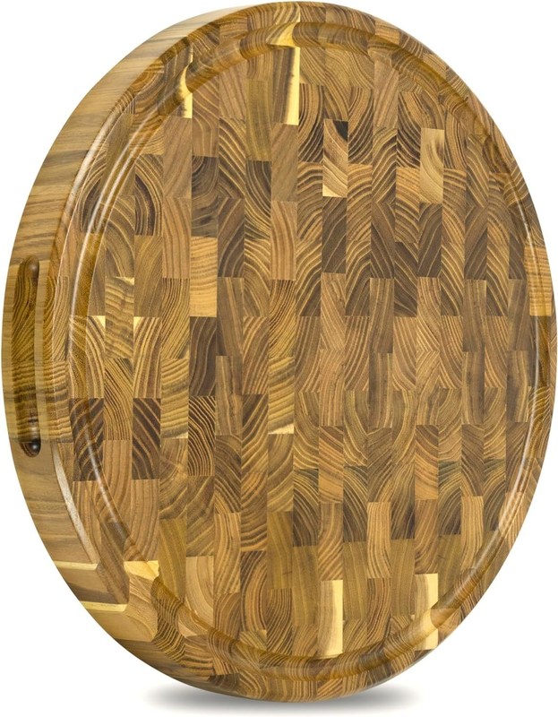 Servicio personalizado 15 pulgadas de madera de corte con diseño ecológico y ranura de jugo