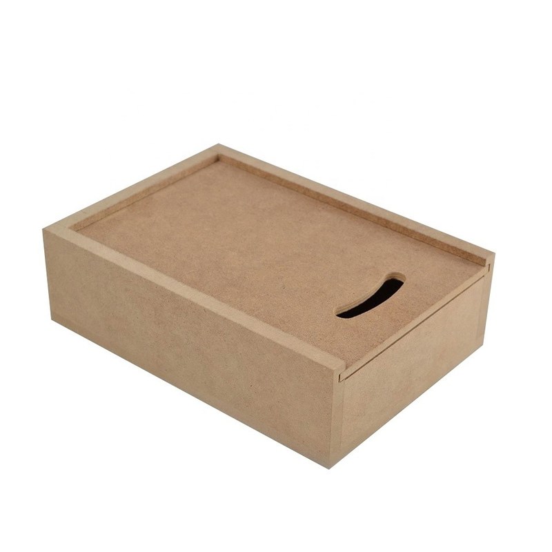 Cajas de madera MDF personalizadas con tapa deslizante Muestra gratuita y logotipo personalizado aceptado
