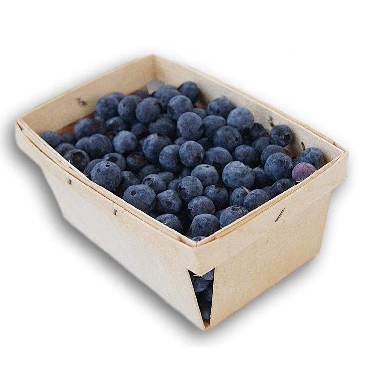 Artesanía de regalo industrial hecha a mano 4x4 pulgadas Veneer Caja de madera para la recolección de frutas y bayas