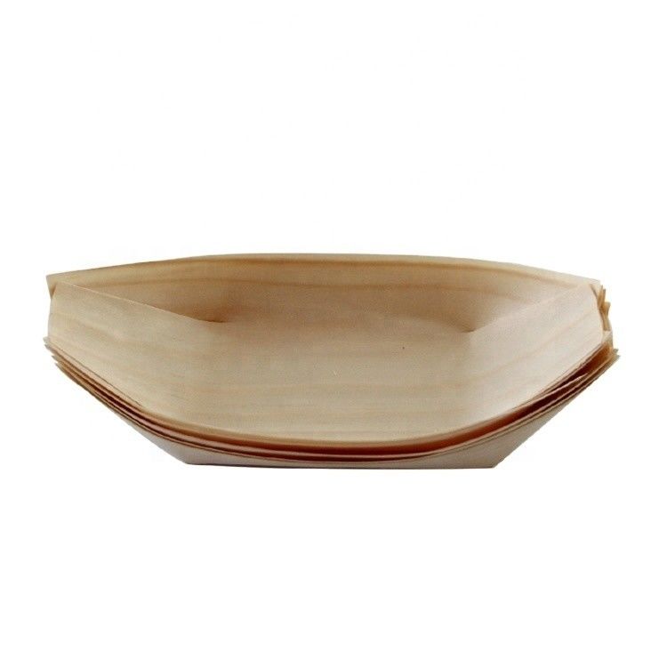5 días de entrega Plato de sushi de madera en madera de pino Tamaño personalizado y logotipo aceptable