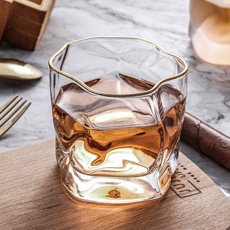 Taza de vidrio de barras de café helado con logotipo personalizado aceptable y duradero