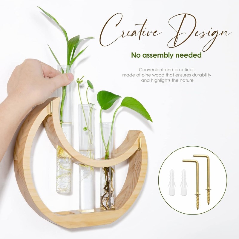 Estand de mesa de luna creciente para plantas de interior y decoración de oficina