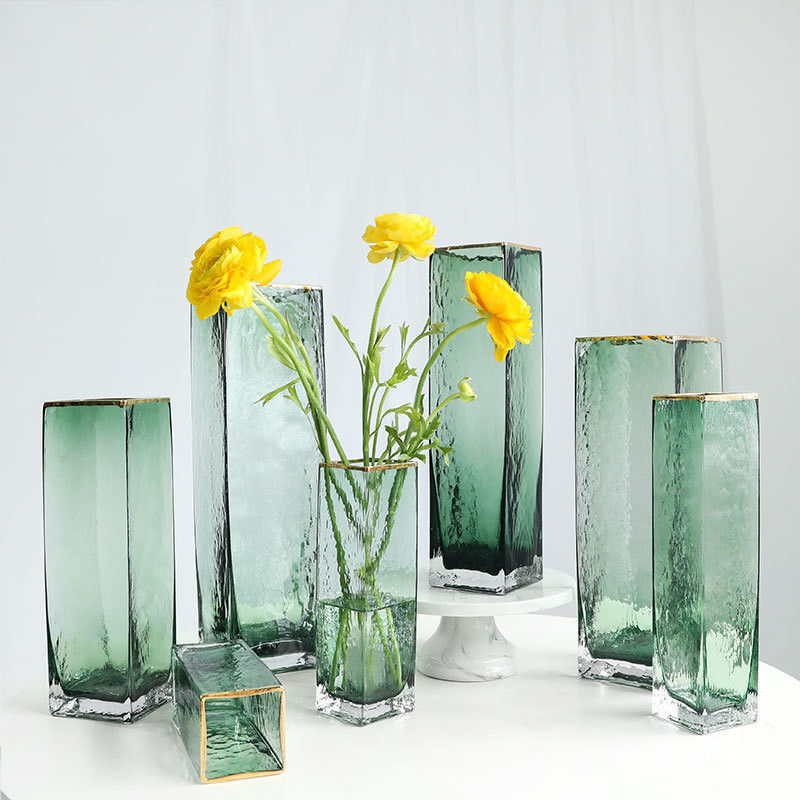 Vaso de mesa de vidrio para todas las estaciones en granel Decoración del hogar con Phnom Penh Vidrio alto moderno
