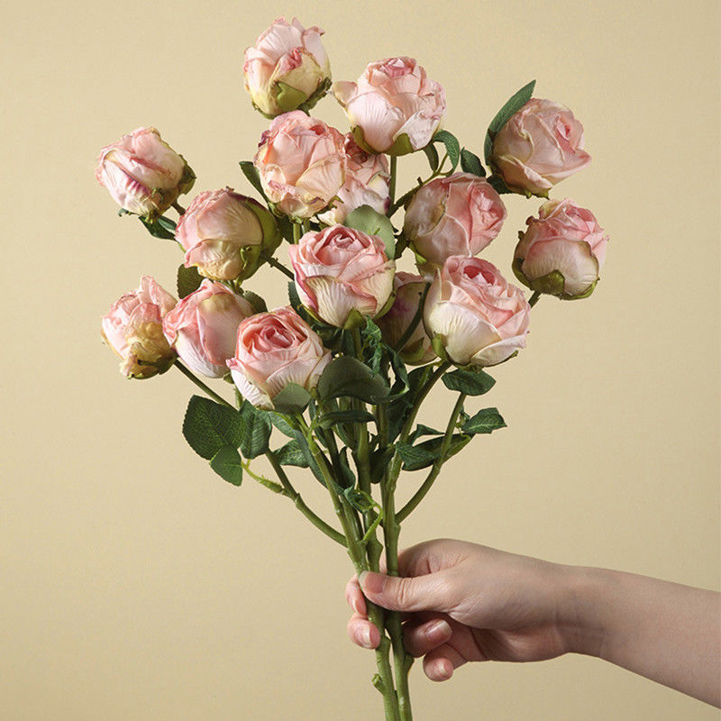 Decoración de flores de rosa de seda artificial personalizada para todos los festivales y celebraciones