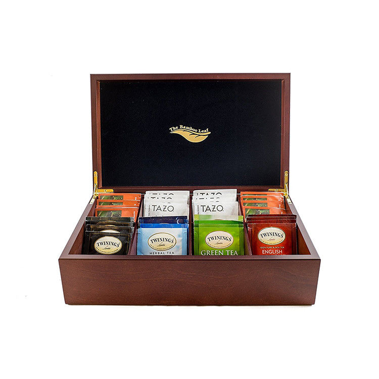 Delicado estilo vintage moderna pequeña caja de té de madera hecha a mano y pedido personalizado aceptado