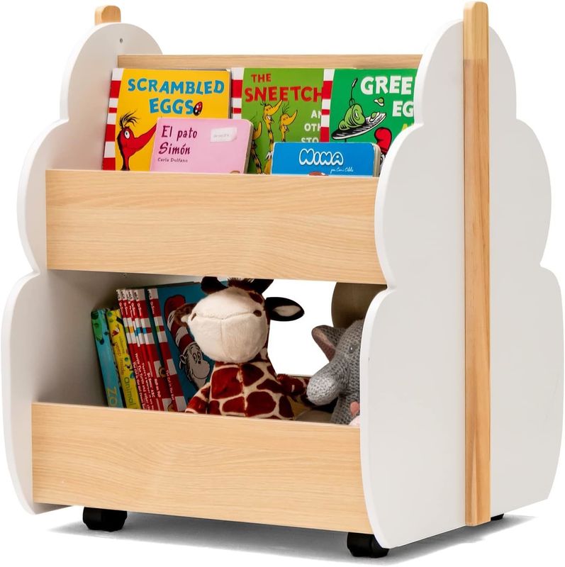 Librería infantil Estante de libros de madera para niños pequeños Almacenamiento de libros en muebles de sala de estar