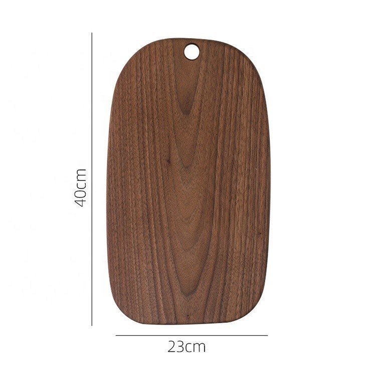 Acceptado tamaño personalizado Black Walnut Pan de madera para frutas y servir 40x23cm