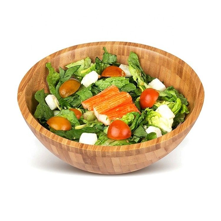 Diseño minimalista Ensalada de bambú Taza sostenible y reutilizable para comidas ecológicas