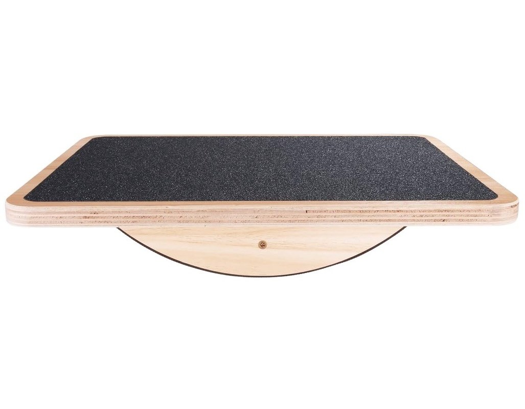Tabla de balanceado de madera de pliso Tabla de balanceo de madera de pliso Mejora tu equilibrio y tu fuerza en el trabajo