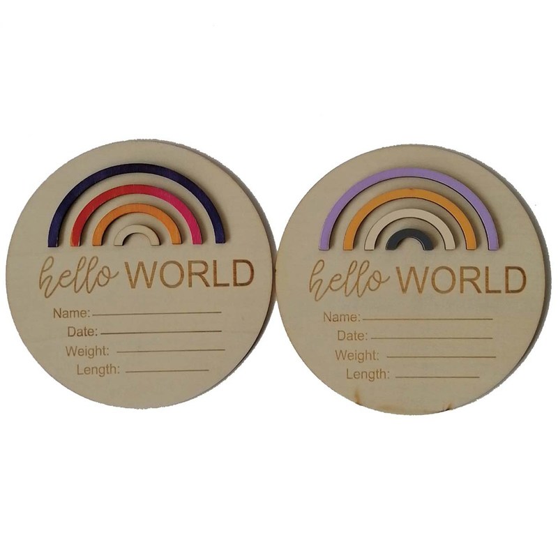 Crear una guardería memorable con estas tarjetas de madera 3D del arco iris de Europa