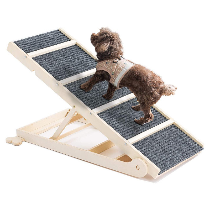 Productos de entrenamiento para mascotas Escalera de escalada para perros ajustable antideslizante de madera para entrenamiento y pintura