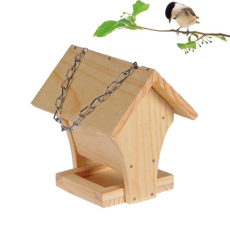 Decoración de exterior pequeña y linda, personalizada, palomas, casita de pájaros, comedero de madera para todas las estaciones.